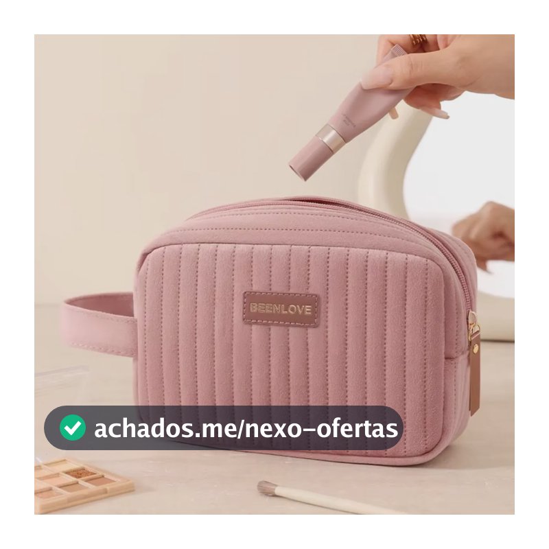 Bolsa Porta Maquiagem Necessaire Organizadora De Cosmeticos Rosa