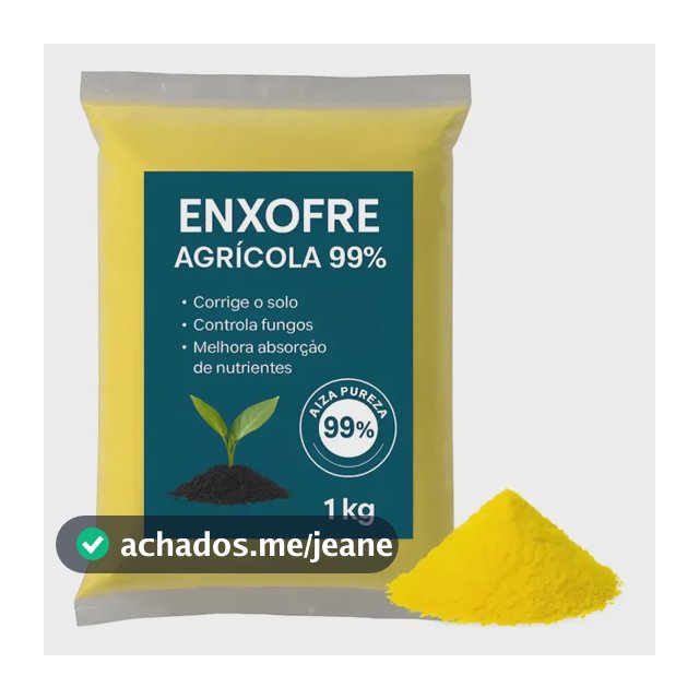 Enxofre Agrícola 1kg Pó 99% Pureza | Fertilizante E Pragas