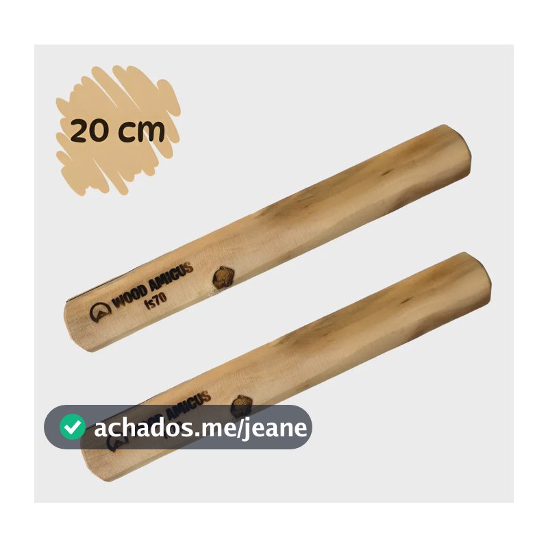 Kit 2 Mordedor Sustentável De Madeira Wood Amicus - M 20 Cm