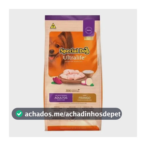 Special Dog Ultralife Adulto Raças Peq. Frango 10kg Ração