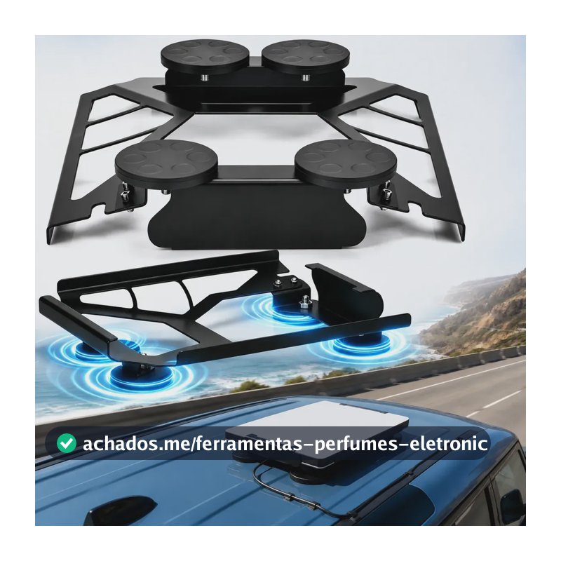 Acabamentos Para Racks Starlink Mini Suporte Magnético Carro Preto