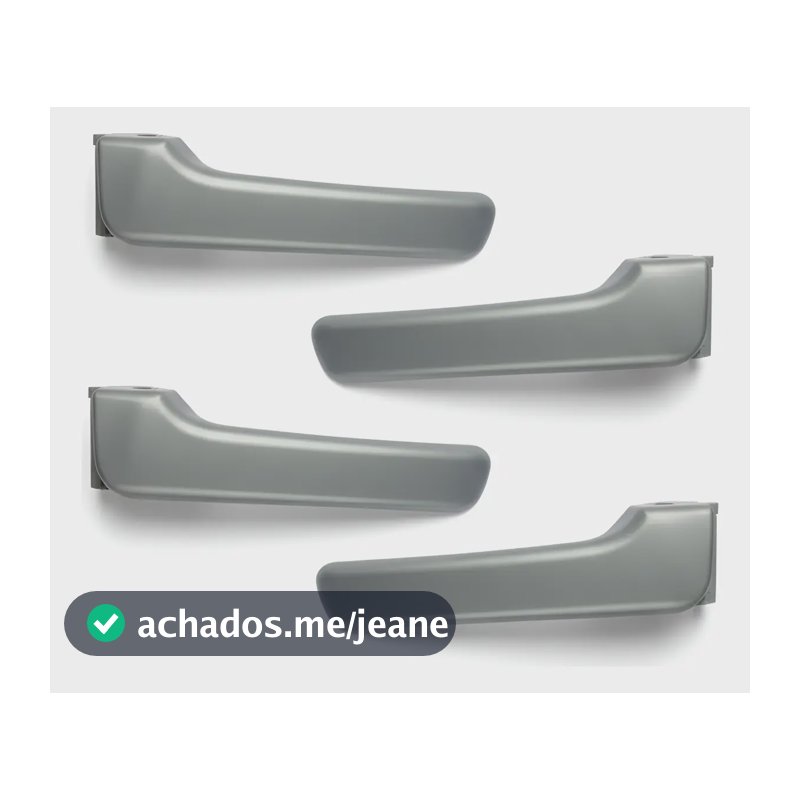 4 Puxador Maçaneta Interna Porta Honda Civic 2001/2006 Ex Lx Prateado Dianteira/traseira
