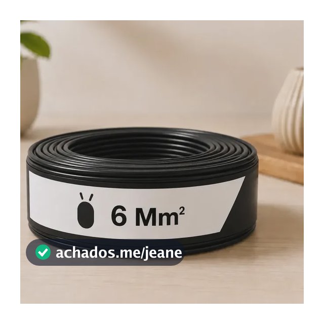 Cabo Flexível 6 Mm² Illuminix Rolo Com 100 Metros 750v Preto