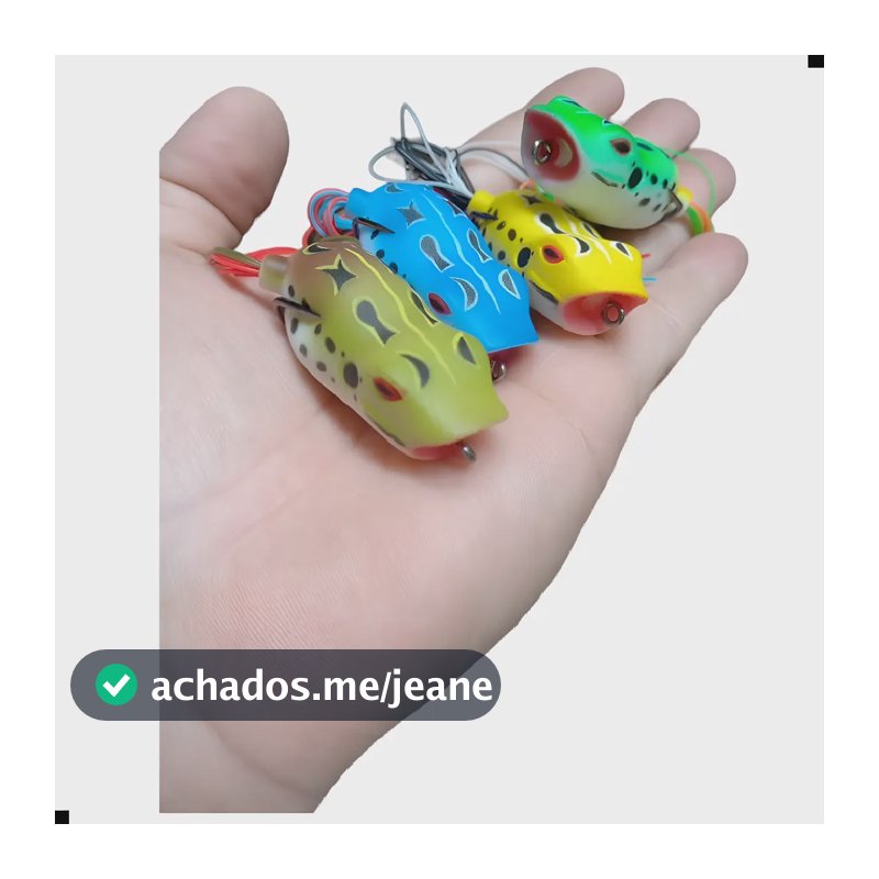Kit C/ 4 Frog Popper De 5 Cm - Isca Artificial - Sapo Flog Aleatório