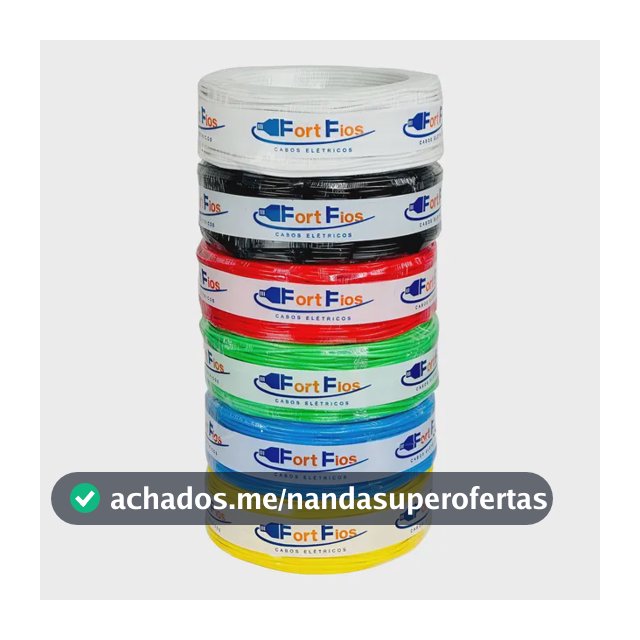 Fio Elétrico 2,5mm Cabo Flexível 2 5mm Rolo 50m Metros 750v