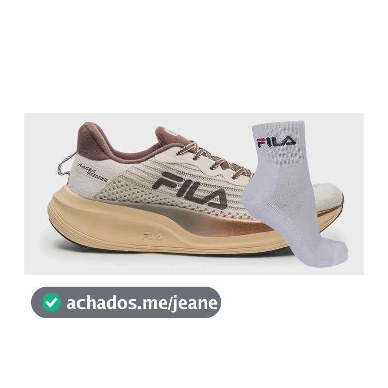 Tênis Fila Racer Speedzone Se Masculino  + Brinde Bege Liso 41 Br