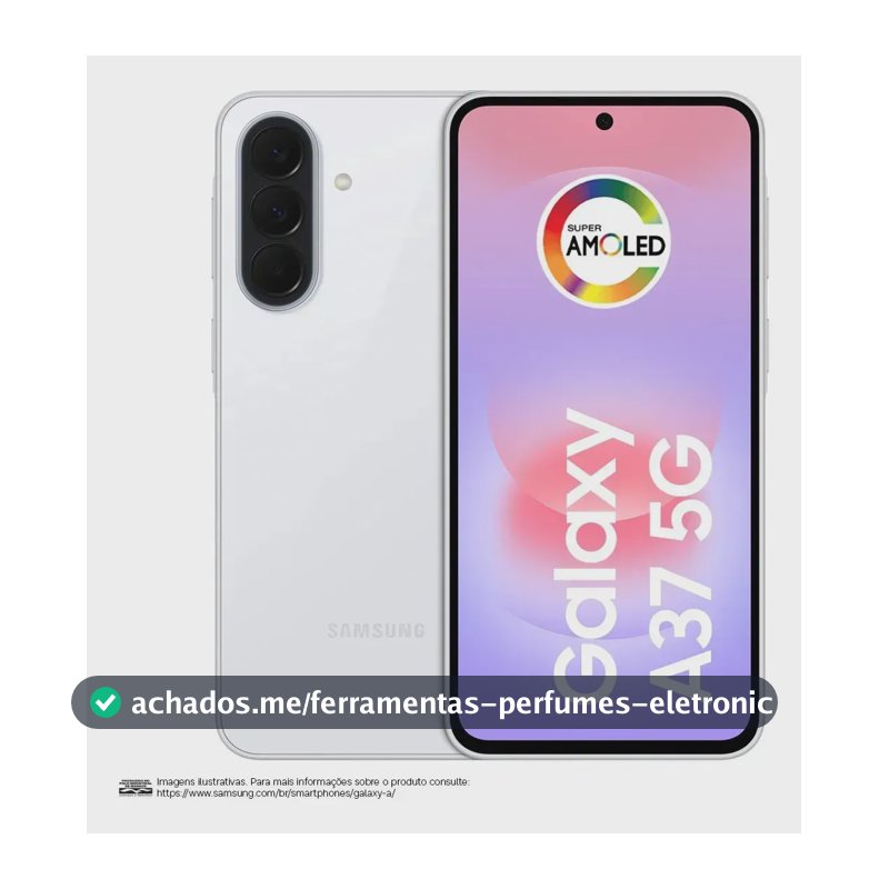 Celular Samsung Galaxy A37 5g 256gb, 8gb Ram, Câmera 50mp Branco
