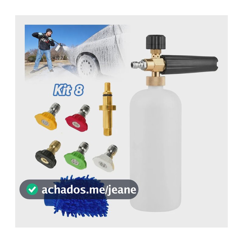 Snow Foam Manual Canhão De Espuma Pulverizador Aplicador Para Lavadora WAP e Mangueira Alta Pressão Com Engate Rápido 1/4 e Adaptador e Bicos