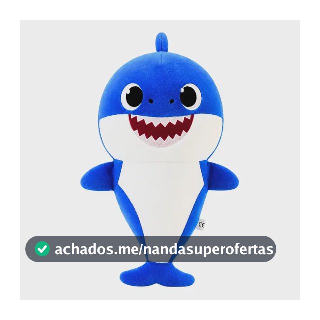 Pelúcia Baby Shark Coleção Bebê Antialérgico Musical Com Led Cor Azul