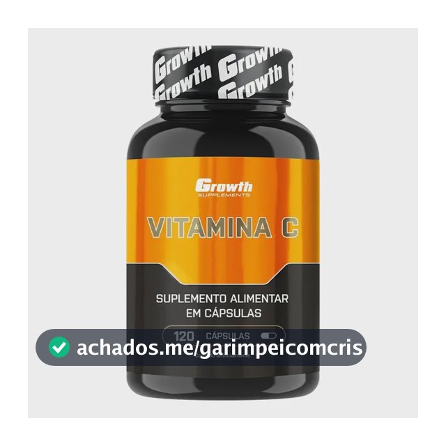 Vitamina C 120 Cápsulas Growth Supplements Natural