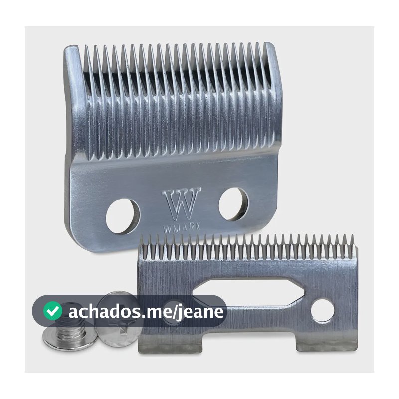 Kit Jogo Lamina Fade Metal Compatível Com Modelos Wahl Prata