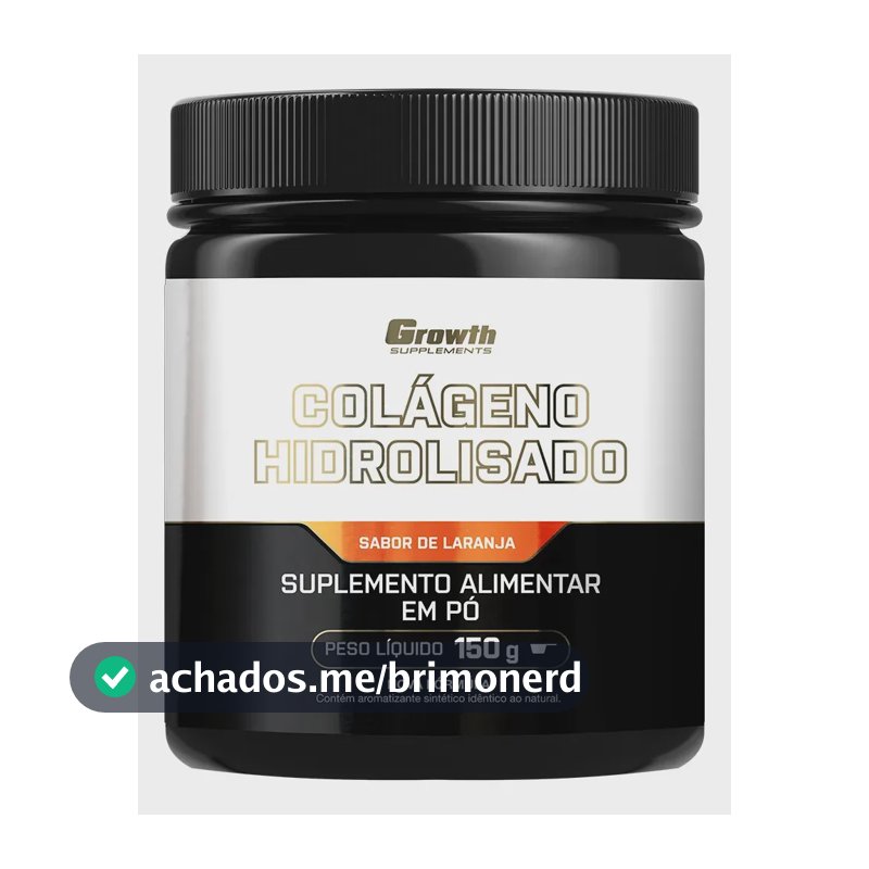 Colágeno Hidrolisado 150g Growth Supplements Laranja