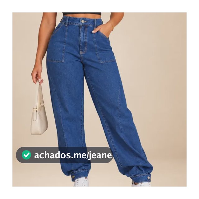 Calça Jeans Mom Aladin Feminina Lavagem Escura Atemporal