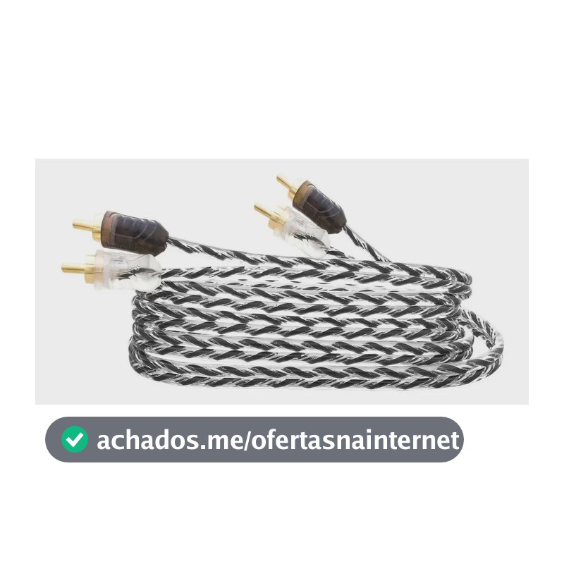Cabo Rca Taramps 5 Metros 5m 500cm Estereo Banhado A Ouro Double Injetado Stereo Som Automotivo