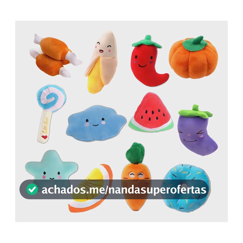 Brinquedo Pelúcia Pet Mordedor Sonoro Algodão Cães Pequeno