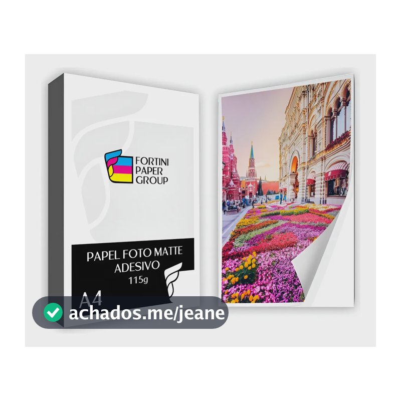 100 Folhas Papel Foto Matte Adesivo À Prova D'água A4 115g  Branco