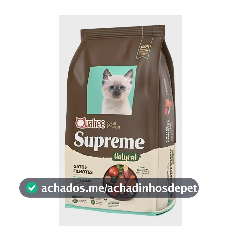 Ração Quatree Supreme Natural Gatos Filhotes 1kg Salmão