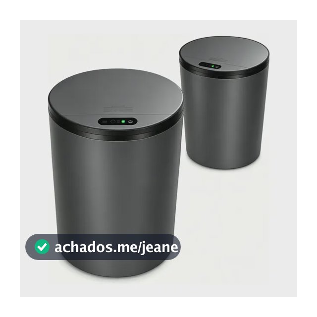 Lixeira Inteligente 16 Litros Com Sensor Automático Para Banheiro e Cozinha Cinza