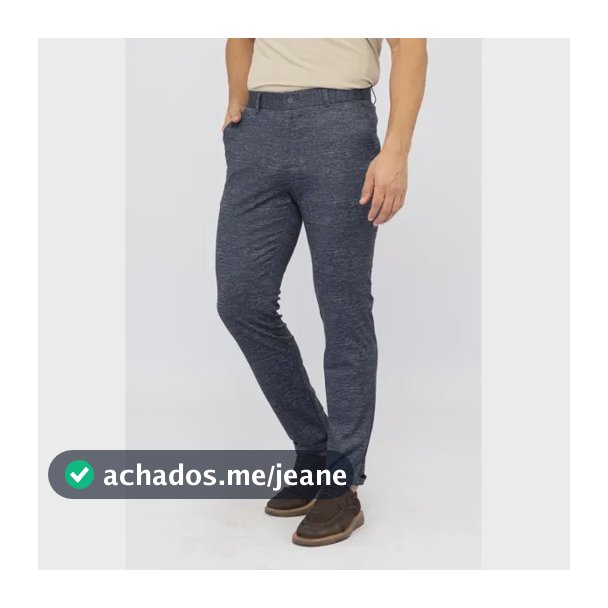 Calça Casual Social Masculina Malha Poliviscose Elastano