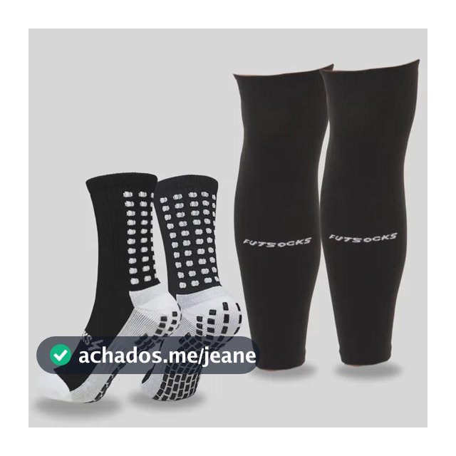 Kit Meia Antiderrapante + Canelito Pro Meião Cortado