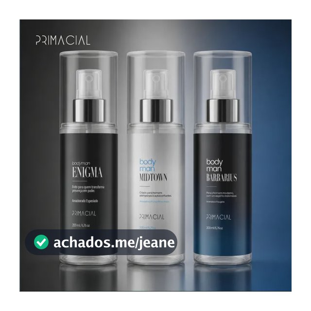 Kit Body Splash Masculino Barbarius + Enigma + Midtown 200ml