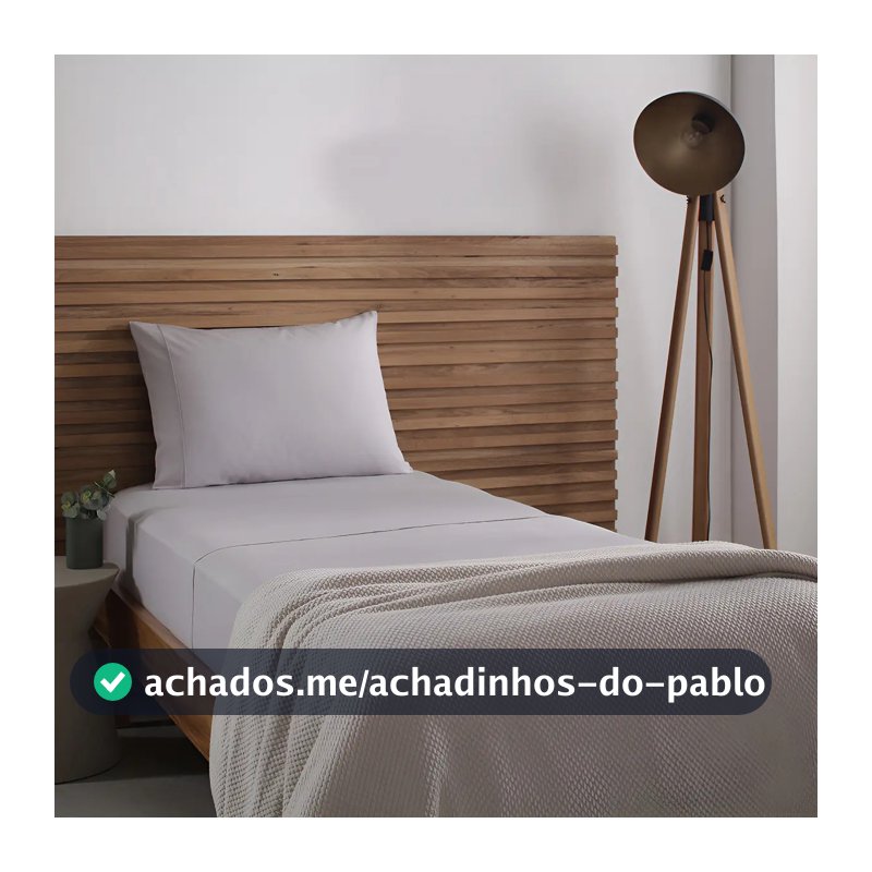 Jogo De Cama Solteiro Buddemeyer Cotton Essential Cor Cinza-003