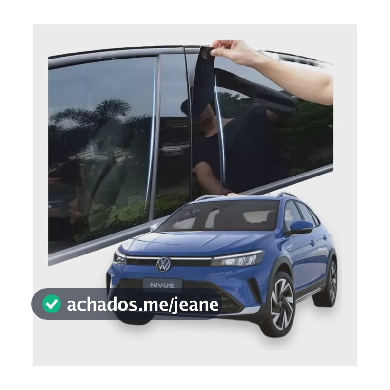 Coluna Black Piano Nivus Polo Tsi Gts Aplique Janela Porta