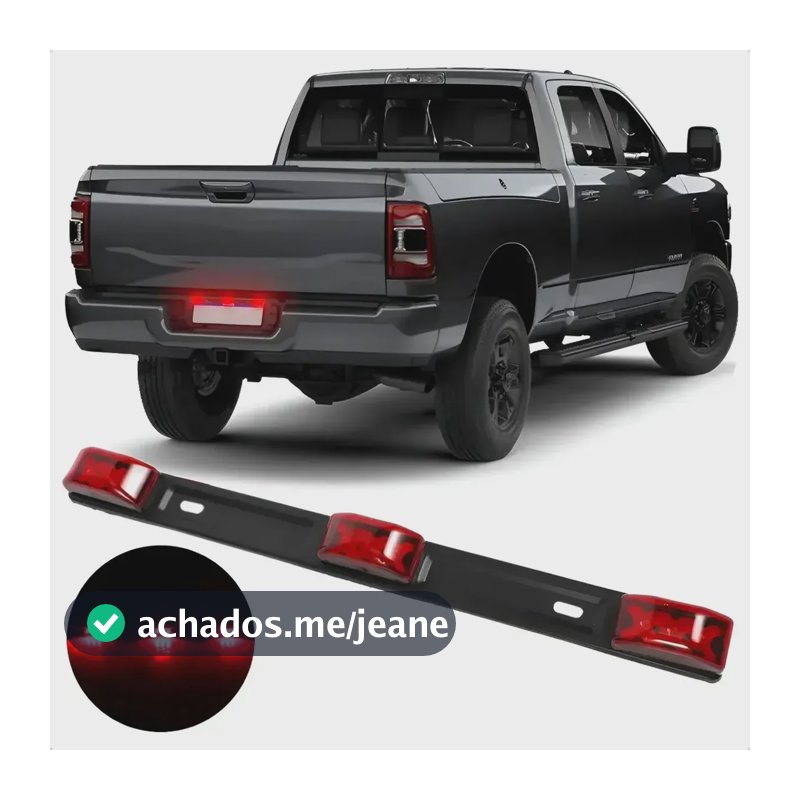 Led Enfeite Camionete 3 Marias Placa Hilux S10 Ranger Amarok Vermelho
