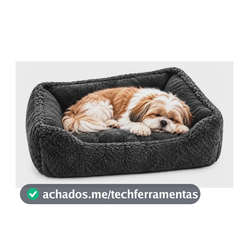 Cama Cachorro Caminha Pet Média Impermeável Luxo Gato Chumbo