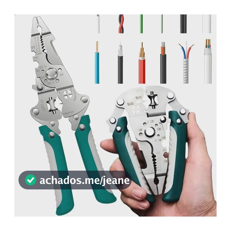 Alicate Decapador Crimpador 18 Em 1 Aço Inox Profissi 1 Un