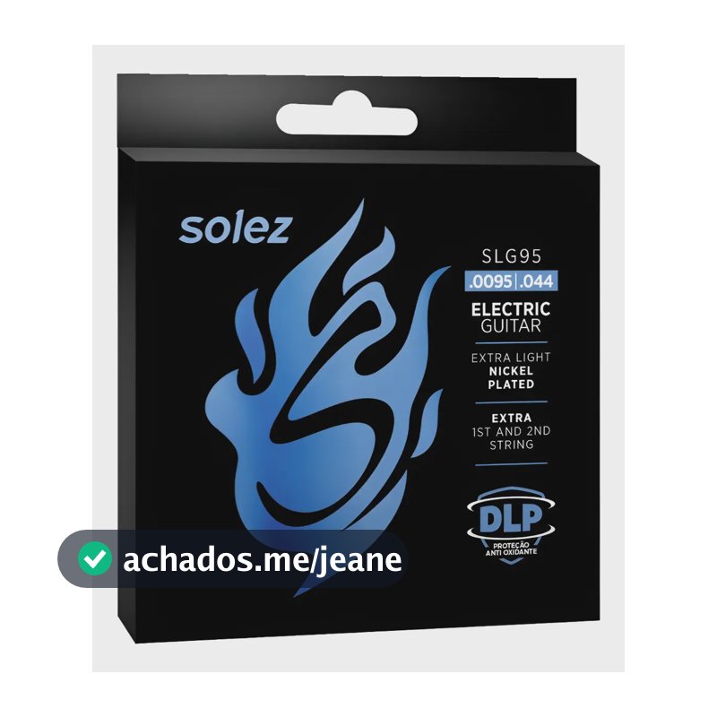 Jogo De Cordas Para Guitarra Solez 095 Encordoamento Slg95