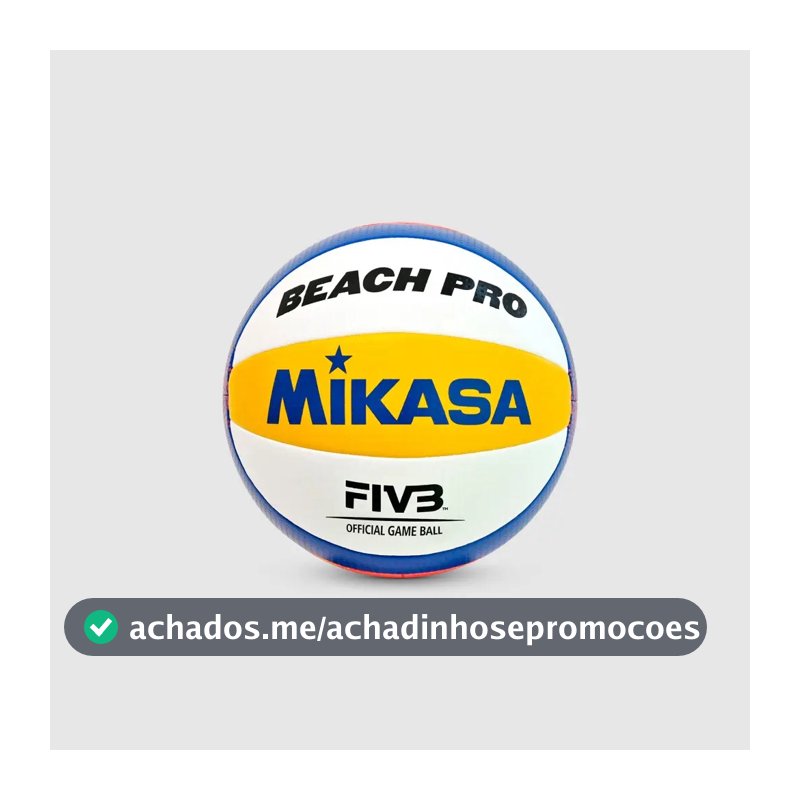 Bola de Volei de Praia BV550C-WYBR Pu Costurado Branco Amarelo E Azul MIKASA