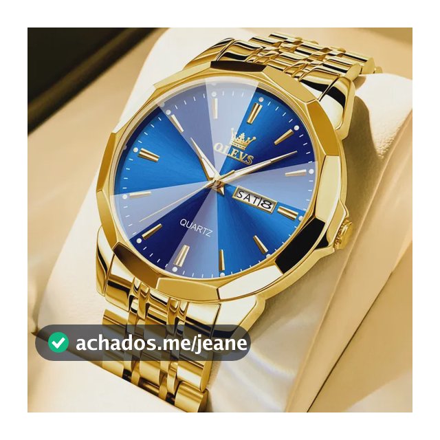 Relógio Olevs 3615 Masculino Aço A Prova D'água Luminoso