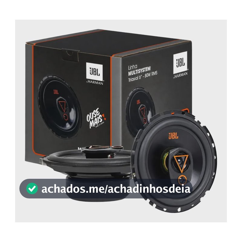 Par alto falante JBL multisystem 6TRMS80 Triaxial 6 Pol 160w cor preto