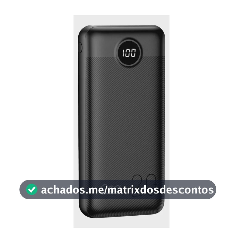 Carregador Portátil Power Bank Turbo i2GO 20000mah 20w Com Display Digital
