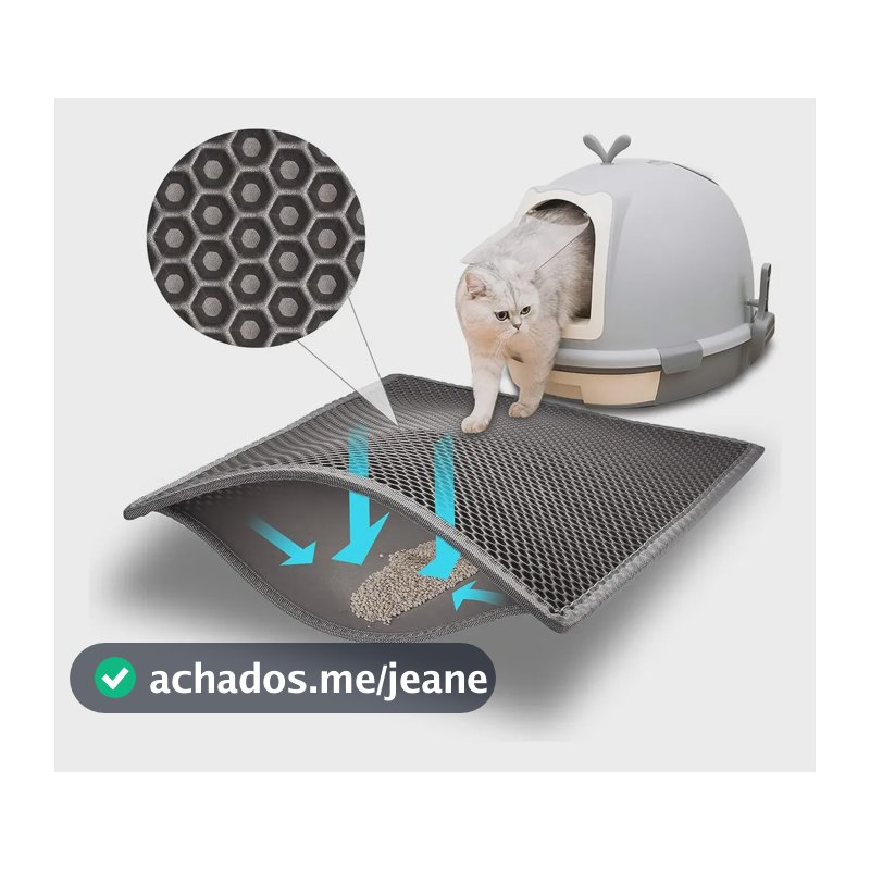 Tapete Coletor De Areia Para Gato Higiênico Lavavel