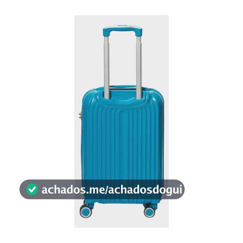 Mala Pequena Up4you Bombinhas 4 Rodas 55x23x36 Cm Luxcel Azul Lisa