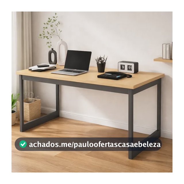 Mesa Escritório Industrial 150x60 Reforçado Ferro Homeoffice