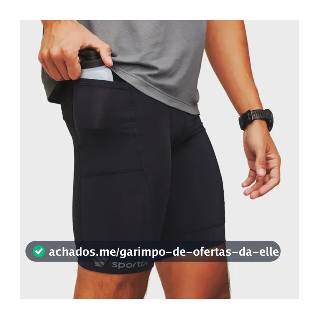 Bermuda De Compressão Masculina Com 6 Bolsos