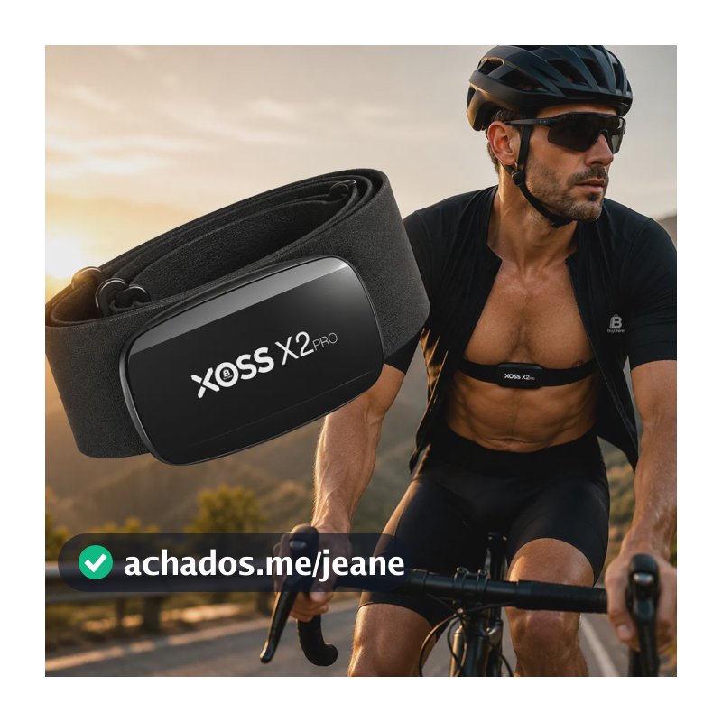 Cinta De Frequência Cardíaca Xoss X2 Pro Recarregável 5.0  Preto