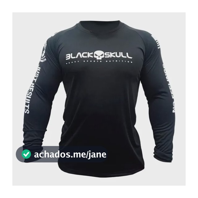 Camiseta Dry Fit Soldado Bope Manga Longa Black Skull