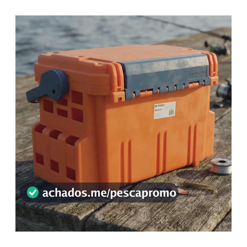 Caixa Pesca Daisen 9000 O Laranja Padrão Meiho Bucket Mouth