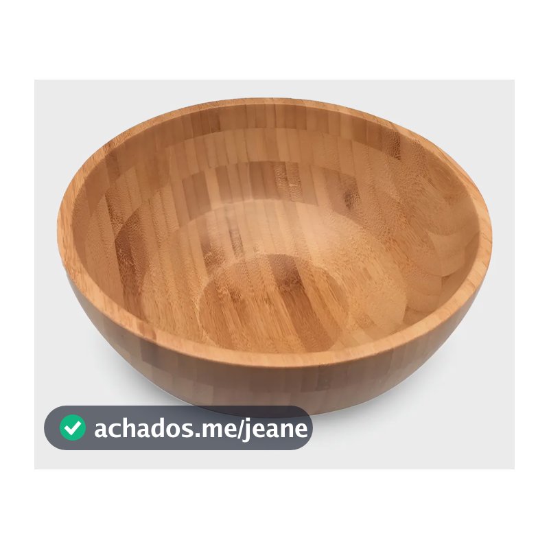 Bowl De Bambu Saladeira Grande Redondo 28cm Servir Saladas Oikos