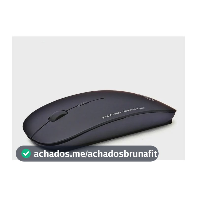 Mouse Sem Fio Dual Bluetooth 2.4GHz USB Recarregável Silencioso Para Notebook PC