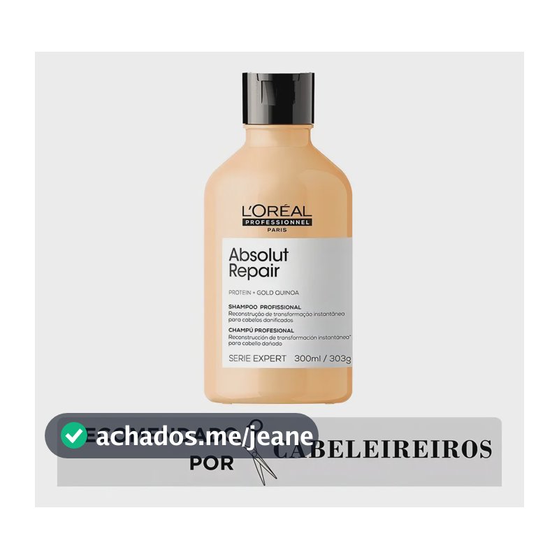 Absolut Repair Gold Quinoa Shampoo 300ml - Série Expert | L'oréal Professionnel