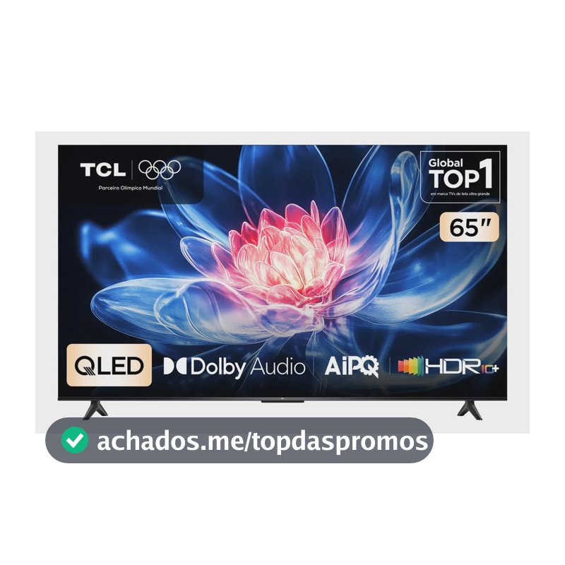 Smart Tv Tcl 65 Polegadas Qled 4k T6c Wifi Bluetooth Google Tv Tela Hva E Hdr10+ 65t6c