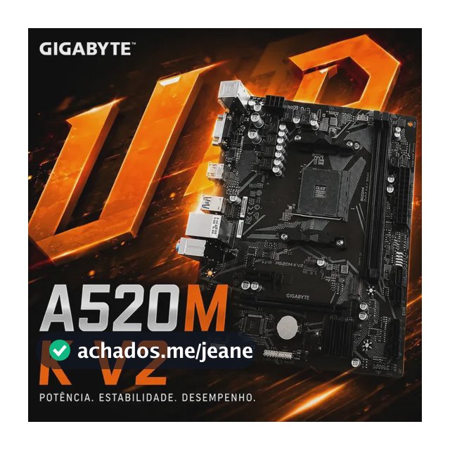 Placa mãe Gigabyte Ultra Durable A520M K V2