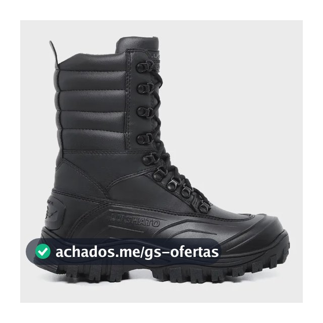 Bota Militar Motociclista Lughato Com Borracha Em Pvc