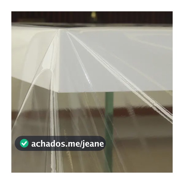 Toalha de Mesa PVC Transparente Retangular 2,0x1,40 m Impermeável