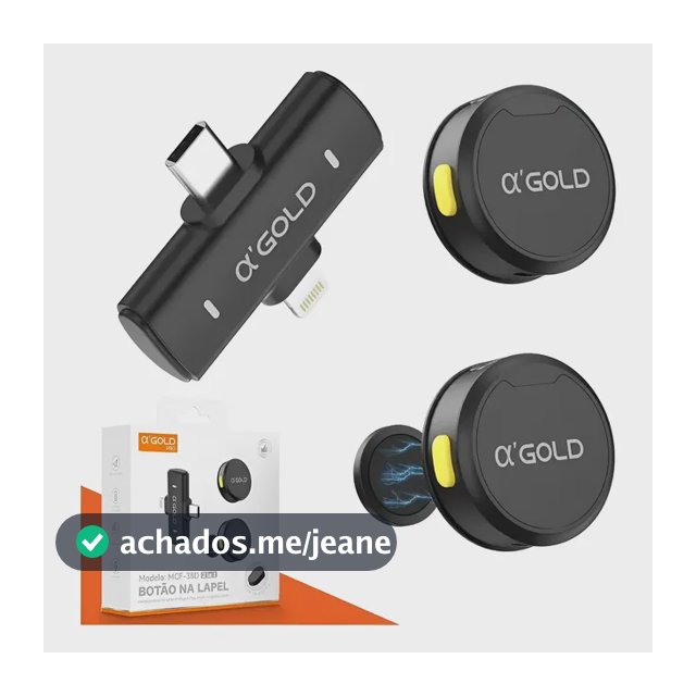 Microfone Lapela Duplo Anti Ruído Tipo C E Lightning iPhone